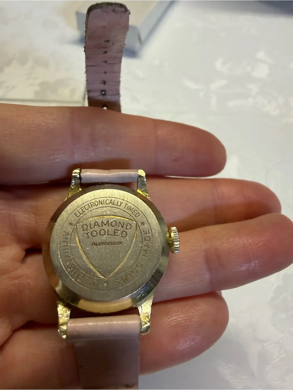 Vintage Pink Leather Barbie Watch